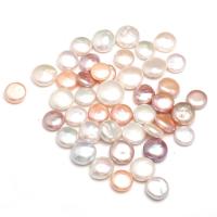 Keshi Cultured Freshwater Pearl Beads, Button, Natural & DIY & no hole, more colors for choice, 12-14mm, Sold By PC