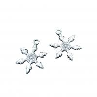 Zinc Alloy Pendants Snowflake antique silver color plated vintage & DIY nickel lead & cadmium free Approx Sold By Bag