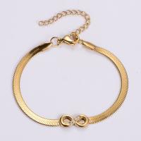 Stainless Steel Jewelry Bracelet, 316L Stainless Steel, with 1.97inch extender chain, Infinity, fashion jewelry & for woman & with rhinestone, more colors for choice, 4mm, Length:Approx 6.69 Inch, Sold By PC