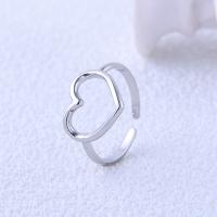 Stainless Steel Finger Ring, 304 Stainless Steel, Heart, plated, fashion jewelry & different size for choice & for woman, more colors for choice, Sold By PC