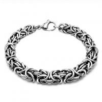 Titanium Steel Bracelet & Bangle, fashion jewelry & different length for choice & for man, original color, 8mm, Sold By PC