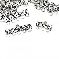 Tibetan Style Connector Bar, Four Leaf Clover, antique silver color plated, DIY & different size for choice, nickel, lead & cadmium free, Hole:Approx 2mm, Approx 100PCs/Bag, Sold By Bag