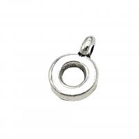 Zinc Alloy Bail Beads Donut antique silver color plated DIY nickel lead & cadmium free Approx 1.5mm Approx Sold By Bag