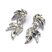 Zinc Alloy Drop Earrings Leaf plated fashion jewelry nickel lead & cadmium free Sold By Pair