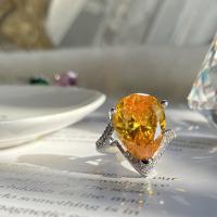 metal Anillo de dedo Cuff, chapado en platina real, para mujer & con diamantes de imitación, más colores para la opción, tamaño:7, Vendido por UD
