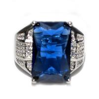 Messing Manchet Finger Ring, Geometrisch Patroon, geplatineerd, verstelbaar & micro pave zirconia & voor vrouw, meer kleuren voor de keuze, Maat:6-8, Verkocht door PC