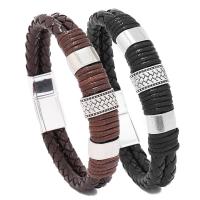 Bracelets cordon PU, cuir PU, avec Aimant, fait à la main, bijoux de mode & unisexe, plus de couleurs à choisir, Longueur:22 cm, Vendu par PC