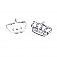 Zinc Alloy Crown Pendants antique silver color plated vintage & DIY & hollow nickel lead & cadmium free Approx Sold By Bag