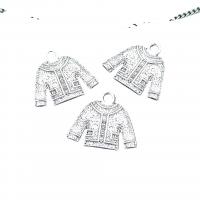 Tibetan Style Pendants, Garment, antique silver color plated, vintage & DIY, nickel, lead & cadmium free, 21x19mm, Approx 100PCs/Bag, Sold By Bag