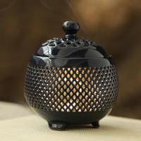 Traditional Ceramic Inserted Burner Incense Seat Porcelain half handmade for home and office & durable & with LED light Sold By PC