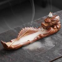 Backflow Incense Burner, Porcelain, half handmade, for home and office & durable & multifunctional, more colors for choice, 245x60x66mm, Sold By PC