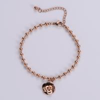 Stainless Steel Jewelry Bracelet 316L Stainless Steel with 1.97inch extender chain Plum Blossom Vacuum Ion Plating fashion jewelry & for woman Sold Per Approx 6.69 Inch Strand