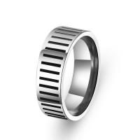 Titanium Steel Finger Ring, Donut, polished, vintage & different size for choice & for man, original color, Sold By PC
