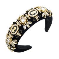Hair Bands Cloth vintage & for woman & with rhinestone Sold By PC
