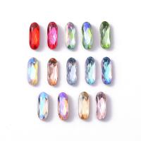 Мода ногтей Поставки, Стеклянный, Геометрический узор, DIY & Женский, Много цветов для выбора, 4x11mm, 10ПК/Лот, продается Лот