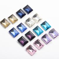 3D L'art des ongles Décoration, verre, rectangle, DIY & pour femme, plus de couleurs à choisir, 10x14mm, 10PC/lot, Vendu par lot