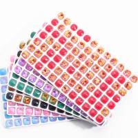 Fashion Nail Supplies, Glass, Square, DIY, more colors for choice, 8x8mm, 10PCs/Lot, Sold By Lot