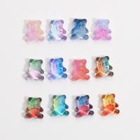 Fashion Nail Supplies, Glass, Bear, DIY, more colors for choice, 8.40x10mm, 10PCs/Lot, Sold By Lot