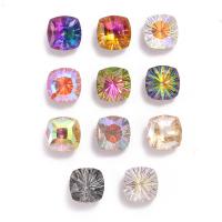 Fashion Nail Supplies, Glass, Geometrical Pattern, DIY, more colors for choice, 8x8mm, 10PCs/Lot, Sold By Lot