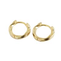 Brass Huggie Hoop Earring, plated, for woman & hollow, more colors for choice, 12x10.80mm, Sold By Pair
