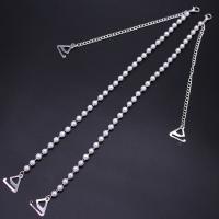 Jewelry Accessories Plastic Pearl with Zinc Alloy silver color plated adjustable & for woman Length Approx 42 cm Sold By Pair