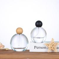 Glass Perfume Bottle, with wood cap, portable & durable & different size for choice, more colors for choice, Sold By PC