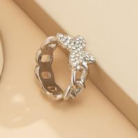 Cink Alloy Finger Ring, pozlaćen, modni nakit & različitih stilova za izbor & za žene, više boja za izbor, nikal, olovo i kadmij besplatno, Prodano By PC