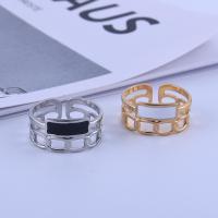 Stainless Steel Finger Ring, 304 Stainless Steel, plated, different size for choice & for woman & enamel, more colors for choice, Sold By PC