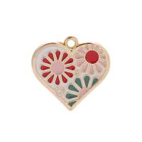 Tibetan Style Heart Pendants, DIY & enamel, more colors for choice, nickel, lead & cadmium free, 22mm, 10PCs/Bag, Sold By Bag