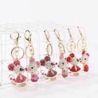 Zinc Alloy Key Clasp Mouse fashion jewelry & with rhinestone nickel lead & cadmium free 60mm 60*42mm Sold By PC