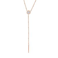 Pullover Kette Halskette, Titanstahl, mit Verlängerungskettchen von 5cm, Blume, Micro pave Zirkonia & für Frau, keine, 12mm, Länge:ca. 50 cm, verkauft von PC