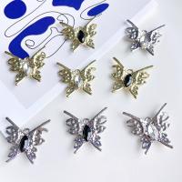 Tibetan Style Pendants, Butterfly, plated, DIY & micro pave cubic zirconia, more colors for choice, nickel, lead & cadmium free, 23x24x4mm, Sold By PC