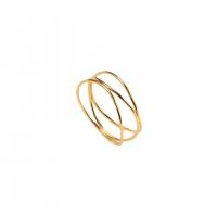 Edelstahl Ringe, 316 L Edelstahl, 18K vergoldet, drei Schichten & Modeschmuck & verschiedene Größen vorhanden & für Frau, goldfarben, verkauft von PC