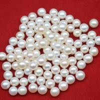 Perles nacres sans trou de culture d'eau douce, perle d'eau douce cultivée, Rond, Naturel & DIY & normes différentes pour le choix & aucun trou, blanc, Vendu par PC