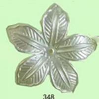 ABS-Kunststoff-Perlen, Blume, DIY, weiß, 50mm, verkauft von PC