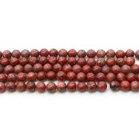 Natural Sesame Jasper Beads Round DIY red Sold Per Approx 38 cm Strand