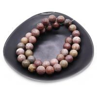 Edelstein Schmuckperlen, chinesischer lackierter Stein, rund, DIY & verschiedene Größen vorhanden, gemischte Farben, verkauft per ca. 38 cm Strang