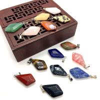 Biżuteria wisiorki kamienie, Kamień naturalny, Rhombus, DIY & fasetowany, dostępnych więcej kolorów, 15x29mm, sprzedane przez PC