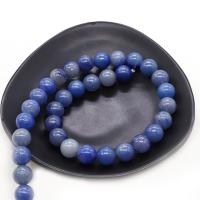 Aventurin Perlen, Blauer Aventurin, rund, DIY & verschiedene Größen vorhanden, blau, verkauft per ca. 38 cm Strang