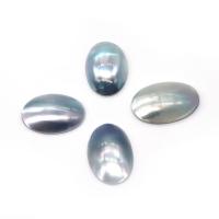 Cabochon en coquillage, ovale, DIY, bleu, 20x30-25x35mm, Vendu par PC