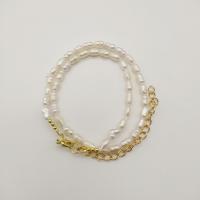 Природное пресноводное жемчужное ожерелье, Пресноводные жемчуги, Женский, белый, 3.8-4.2mm, длина:Приблизительно 45 см, продается PC