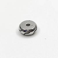 Spacer Beads Jóias, Partículas de aço, Roda plana, polido, DIY, níquel, chumbo e cádmio livre, Buraco:Aprox 1.2mm, vendido por PC