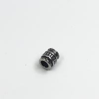 Spacer Beads Jóias, Partículas de aço, Coluna, DIY, cor original, níquel, chumbo e cádmio livre, Buraco:Aprox 4mm, vendido por PC