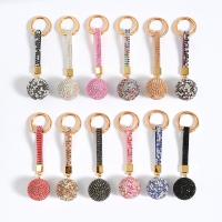 Tibetan Style Key Clasp, with rhinestone, more colors for choice, nickel, lead & cadmium free, 35x140mm, Sold By PC