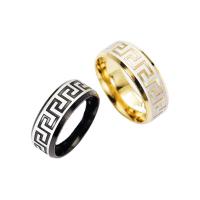 Titanium Steel Finger Ring plated vintage & for man Sold By PC