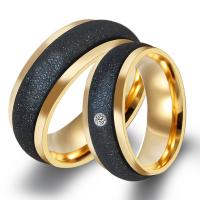 Пара кольца перста, Нержавеющая сталь 304, Мужская & разный размер для выбора & со стразами, 8mm, продается PC