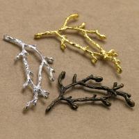 Tibetan Style Pendants, Branch, plated, vintage & DIY, more colors for choice, nickel, lead & cadmium free, 47x23x5mm, Sold By PC