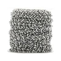 Edelstahl Nekclace Kette, 304 Edelstahl, mit Glasperlen & Kunststoff Perlen, DIY, keine, 4mm, 2m/Tasche, verkauft von Tasche