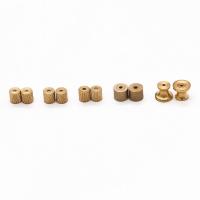 Brass Ear Nut Component gold color plated DIY golden Sold By PC