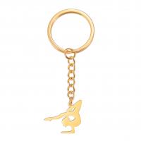 Edelstahl-Schlüssel-Verschluss, 304 Edelstahl, Dancing Girl, für Frau, keine, 24.5mm,20.9x22.4mm, verkauft von PC